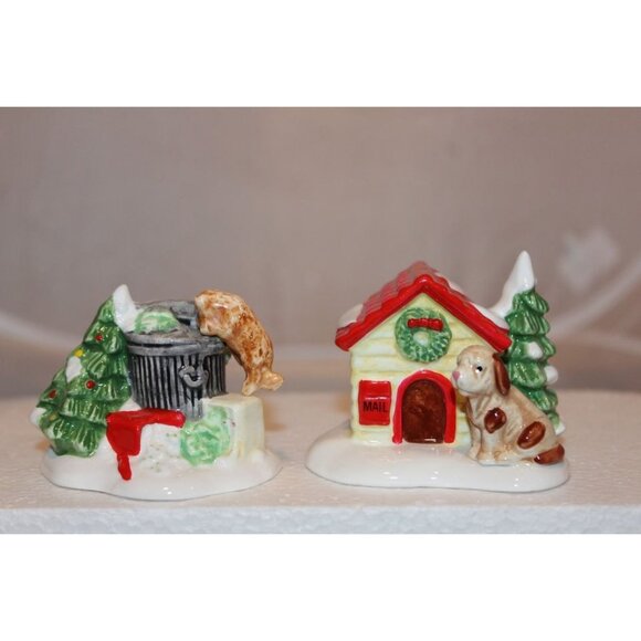 Dept 56 Snow Village - Cat and Dog - Picture 1 of 6